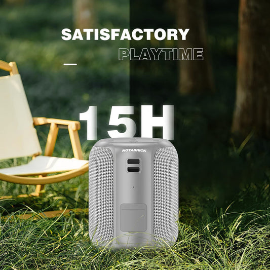 Bluetooth Portable Wireless Speaker with 15W Stereo Sound, IPX6 Waterproof TWS