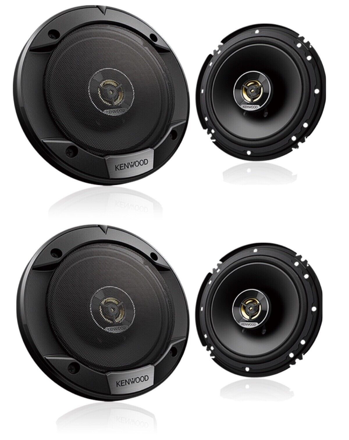 Kenwood KFC-S1666 300w 6.5" 2-Way Car Audio Door Coaxial Speakers 2 PAIRS