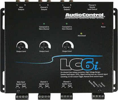 AudioControl LC6i Swart 6 Kanaal Lynuitsetomskakelaar met Interne Somering I NUUT