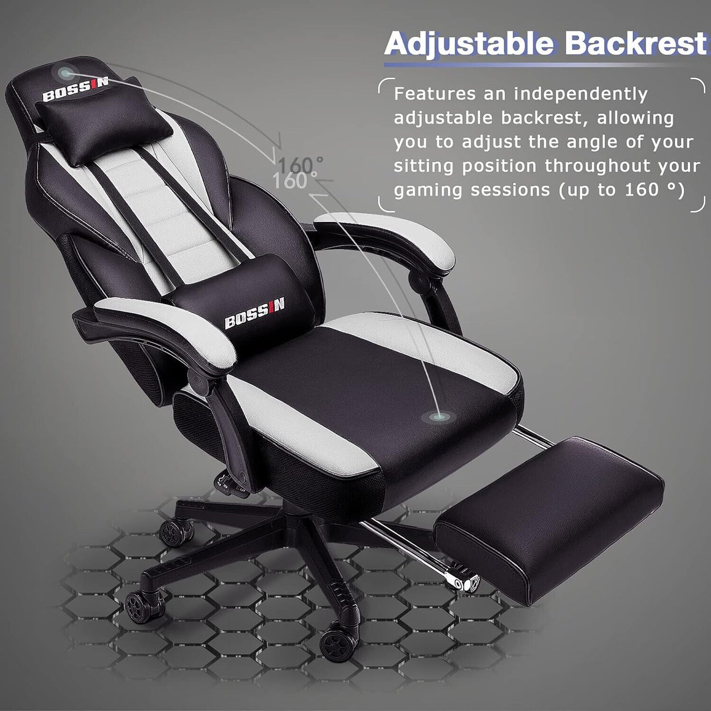 Big and Tall Gaming Chairs for Adults Ergonomic Video Game Chairs with footrest
