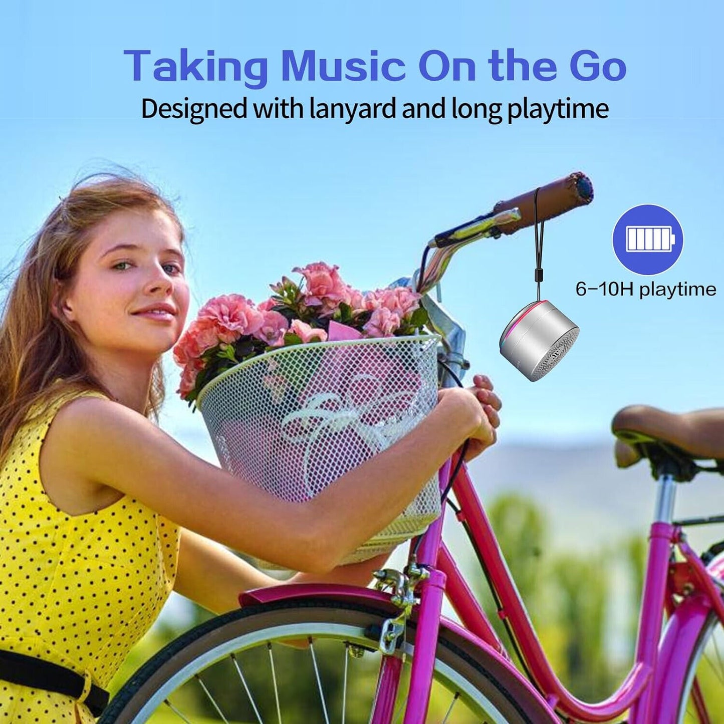 NEW Portable Bluetooth Speakers Wireless Speaker with Clear Sound Long Playtime