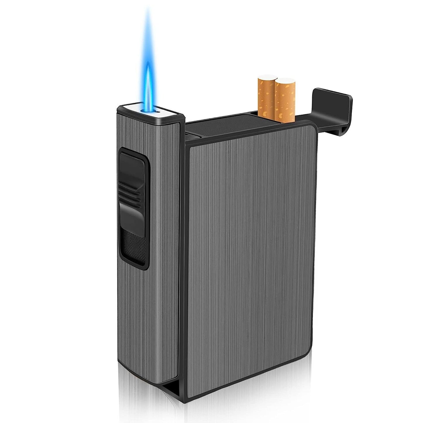Cigarette Case with Smell Proof Lighter King Size Cigarettes Holder
