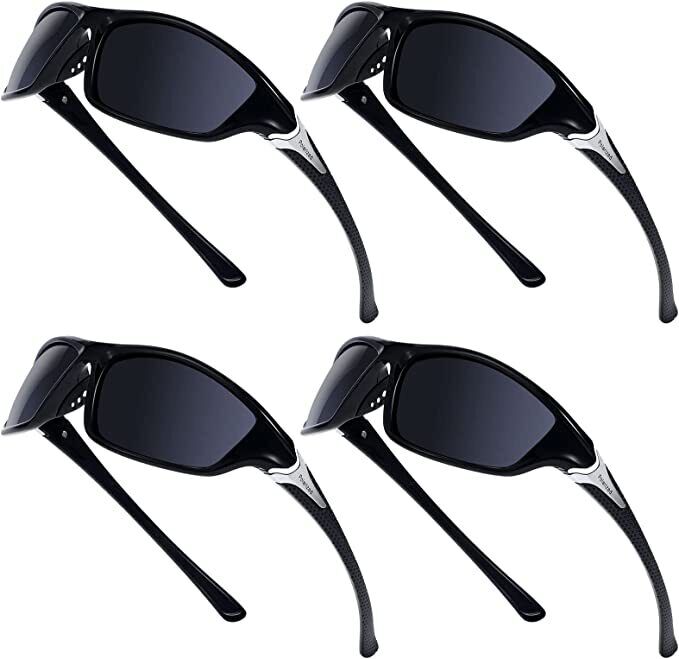 4 Pairs Unisex Polarized Sunglasses UV Protection Sports Driving Glasses Sports