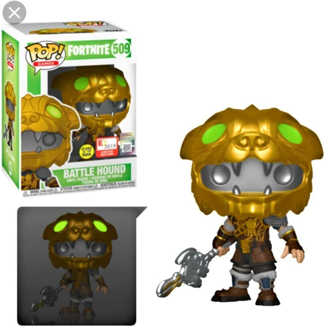 FUNKO POP ! FORTNITE BATTLE HOUND 509 GLOW in the DARK VINYL FIGURE INEW ISEALED