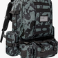 Tactical Military Army Rucksack 60L Assault Detachable Molle Backpack BLKBLUPATC