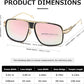 Sunglasses Men Women Unisex  Goggle Alloy Big Frame Metal Punk Style Shield