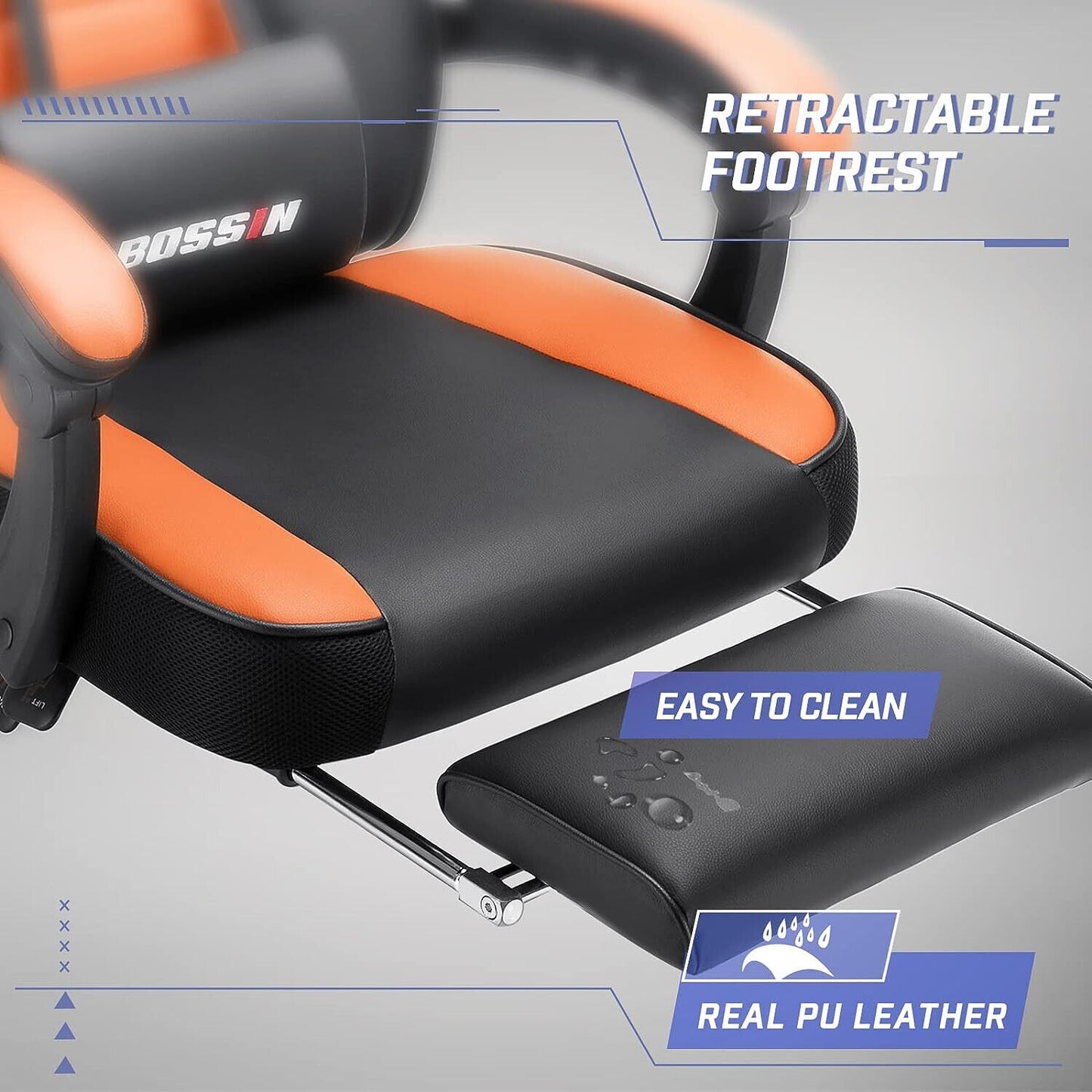Big and Tall Gaming Chairs for Adults Ergonomic Video Game Chairs with footrest