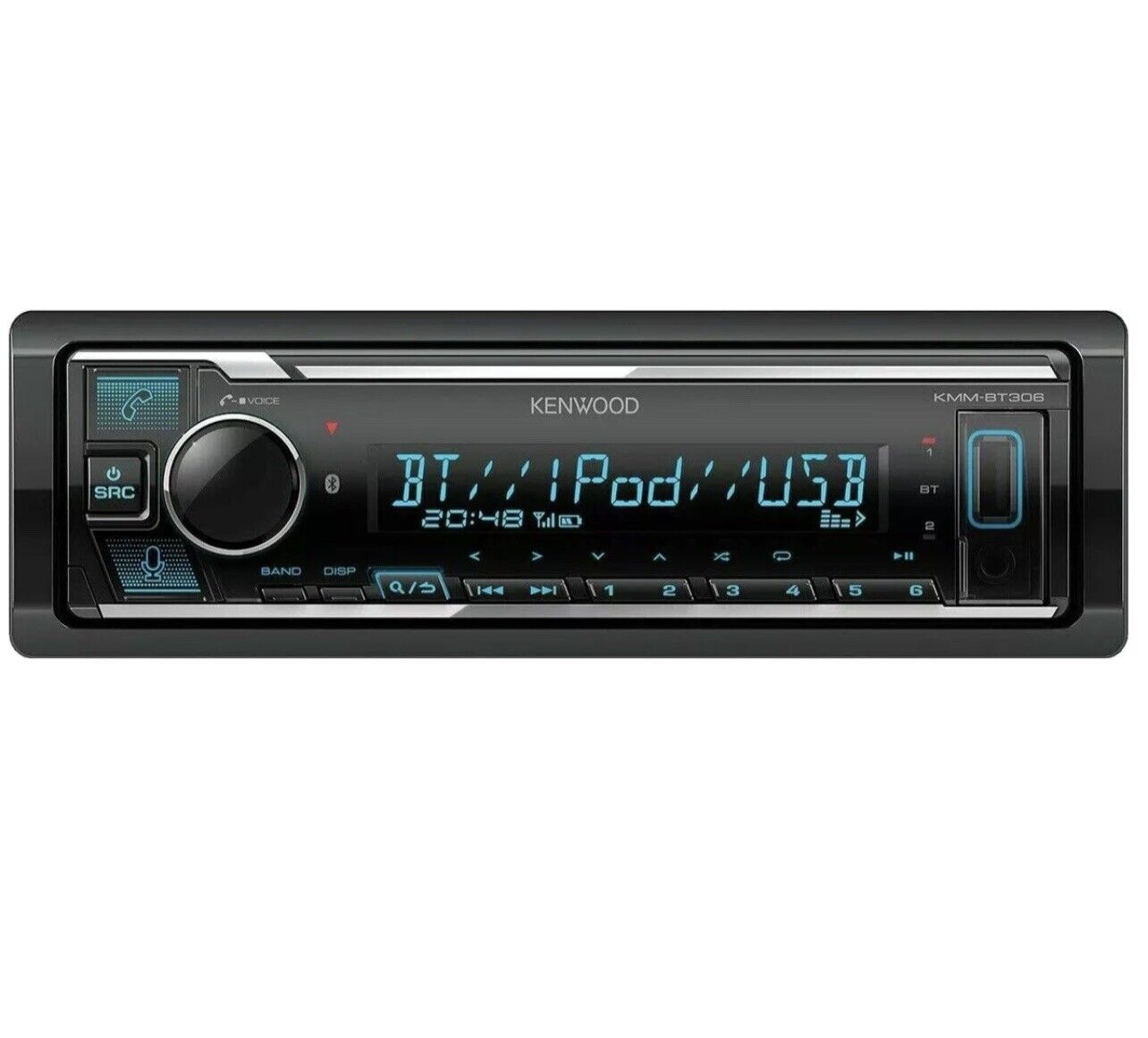 Kenwood KMM-BT306 Digital Media Receiver with Bluetooth Car Audio Stereo NO CD
