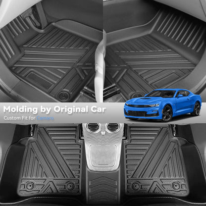 Vloermatte Versoenbaar met Chevrolet Camaro 2016-2024 Alle Modellen SWART Premium