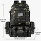 Tactical Military Army Rucksack 60L Assault Detachable Molle Backpack BLK03PATCH