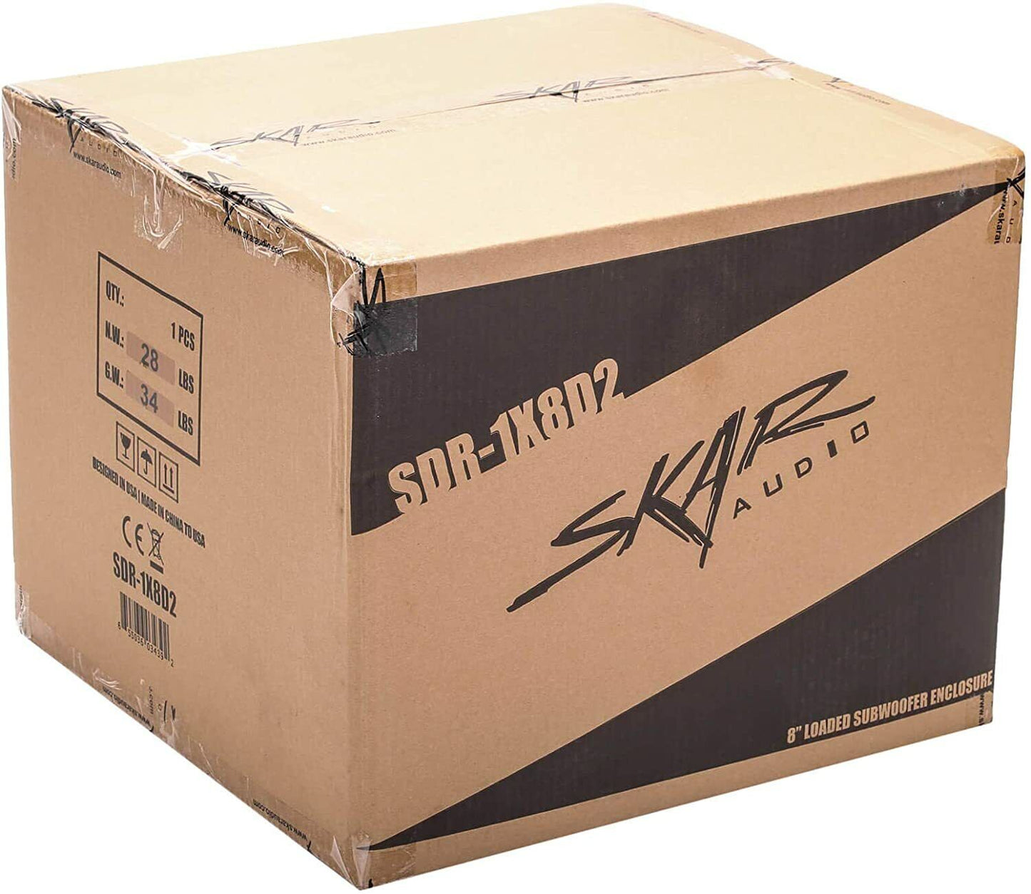 Skar Audio Single 8" 700W Loaded SDR Series Vented Subwoofer Enclosure | SDR1X8
