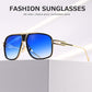 Sunglasses Men Women Unisex  Goggle Alloy Big Frame Metal Punk Style Shield