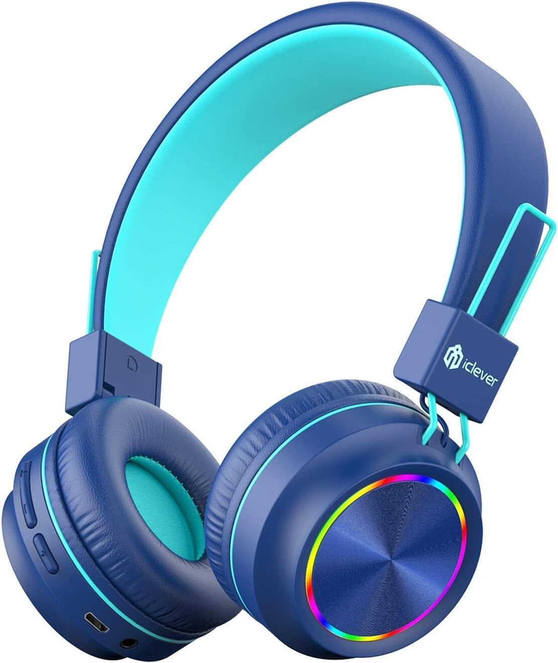 BLUE BTH03 Kids Bluetooth Headphones Safe Volume, Colorful LED Lights, 25 Hour