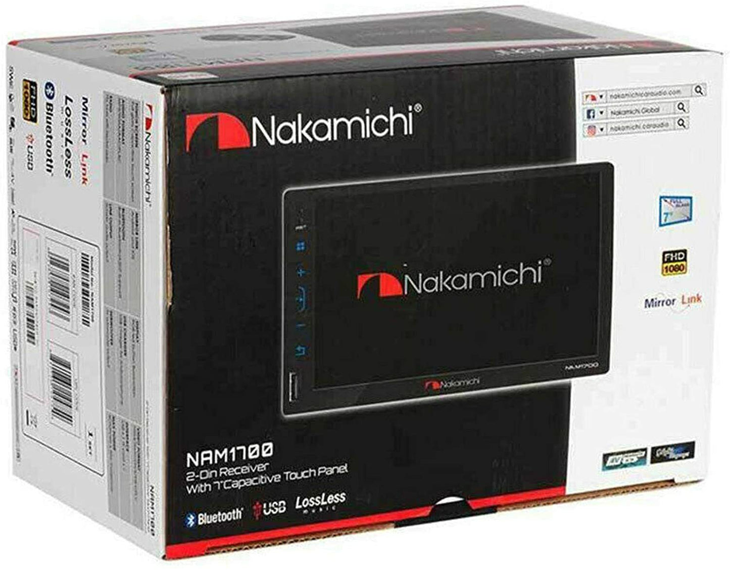 NAKAMICHI 7" TOUCHSCREEN DIGITAL MEDIA  BLUETOOTH STEREO MIRROR LINK CAR STEREO