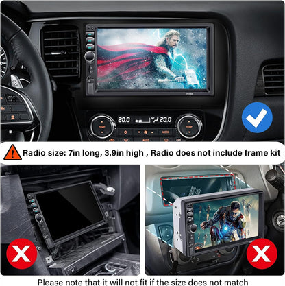 7 duim-raakskerm 2 DIN-motorstereo met trurukamera, ondersteun spieëlskakel