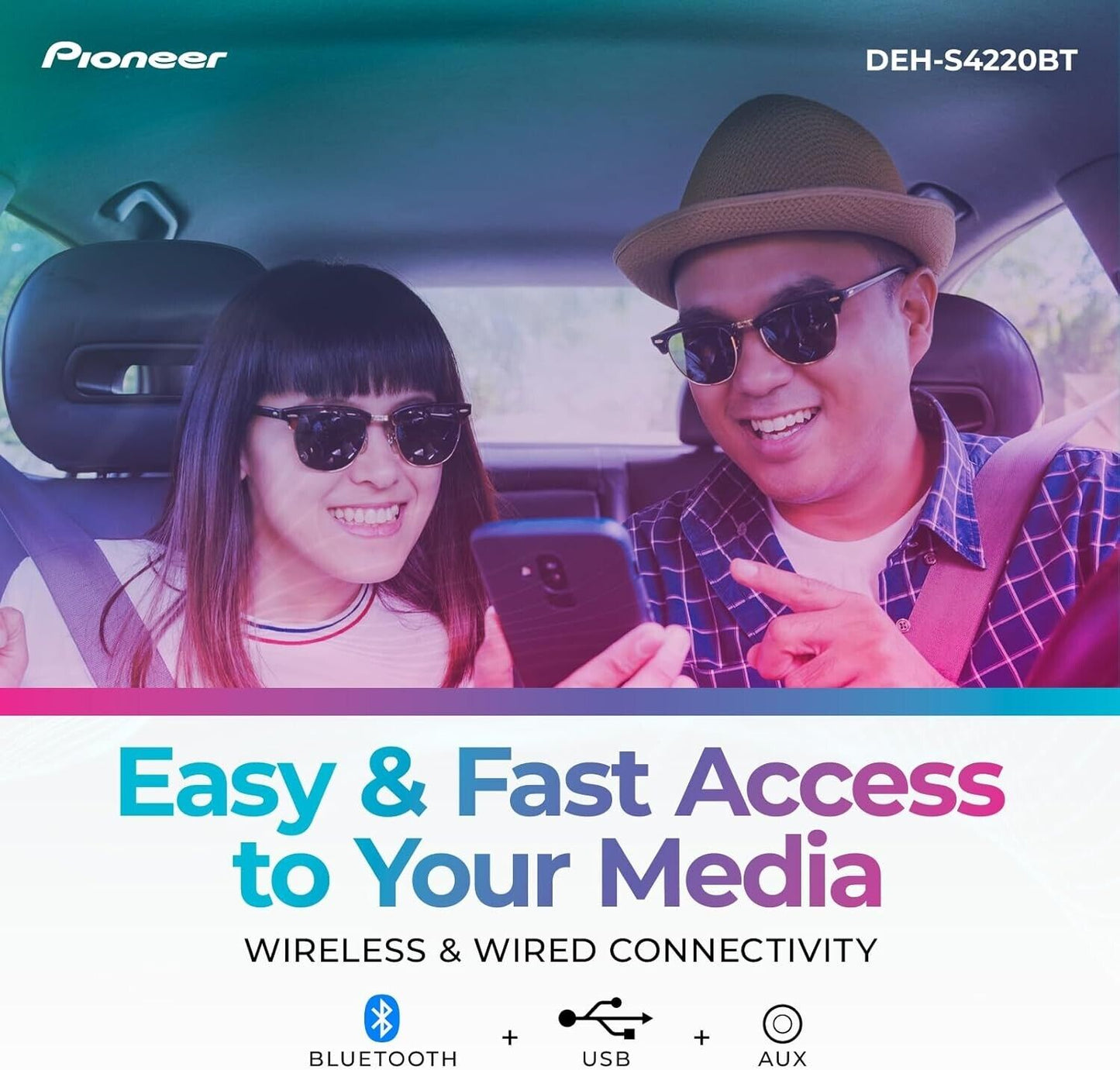DEHS4220BT Pioneer ALEXA BuiltIN Bluetooth Works Pandora Spotify Iphone Android