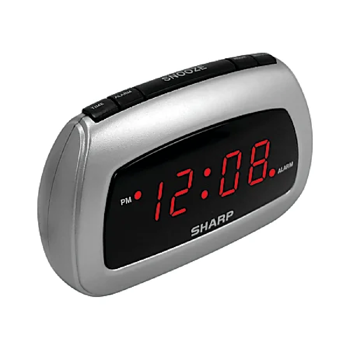 Sharp SPC085 Small Digital Alarm Clock w Battery Backup and Snooze Button