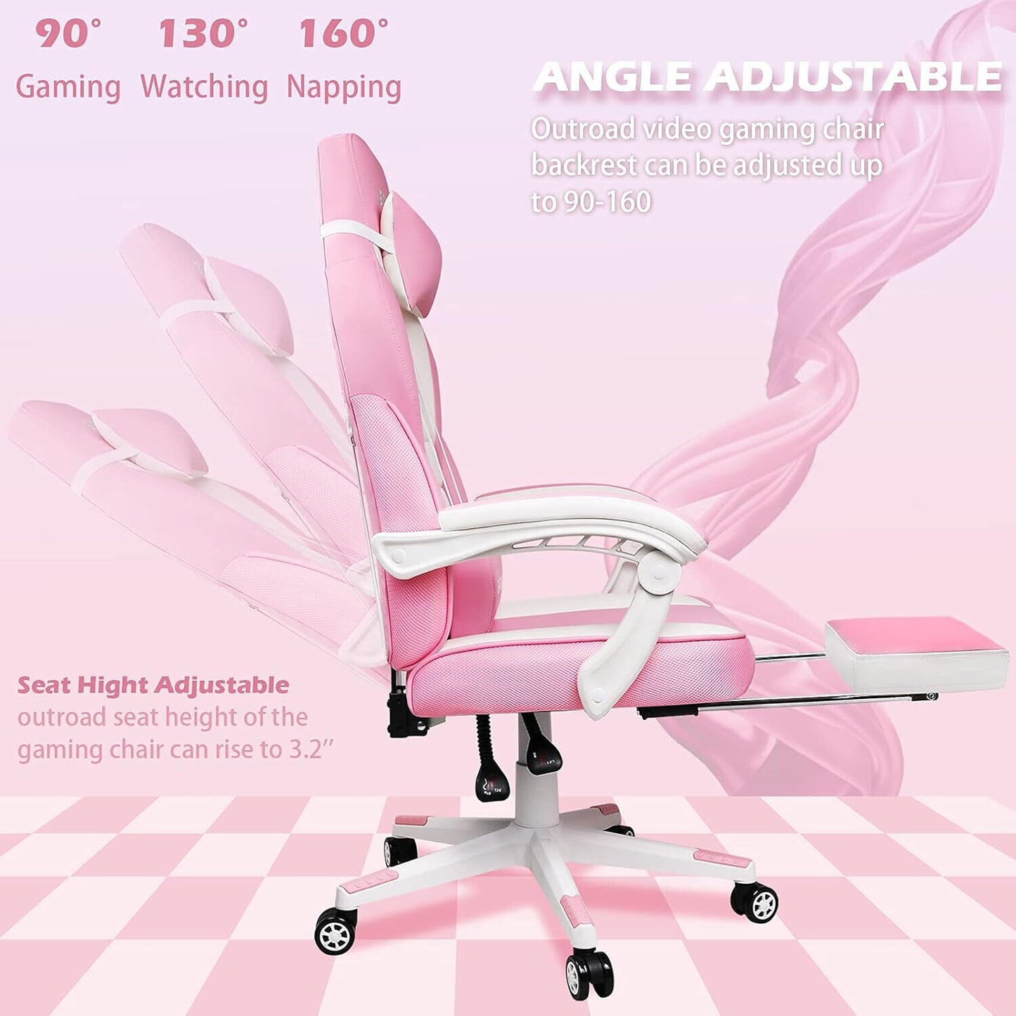 Big and Tall Gaming Chairs for Adults Ergonomic Video Game Chairs with footrest