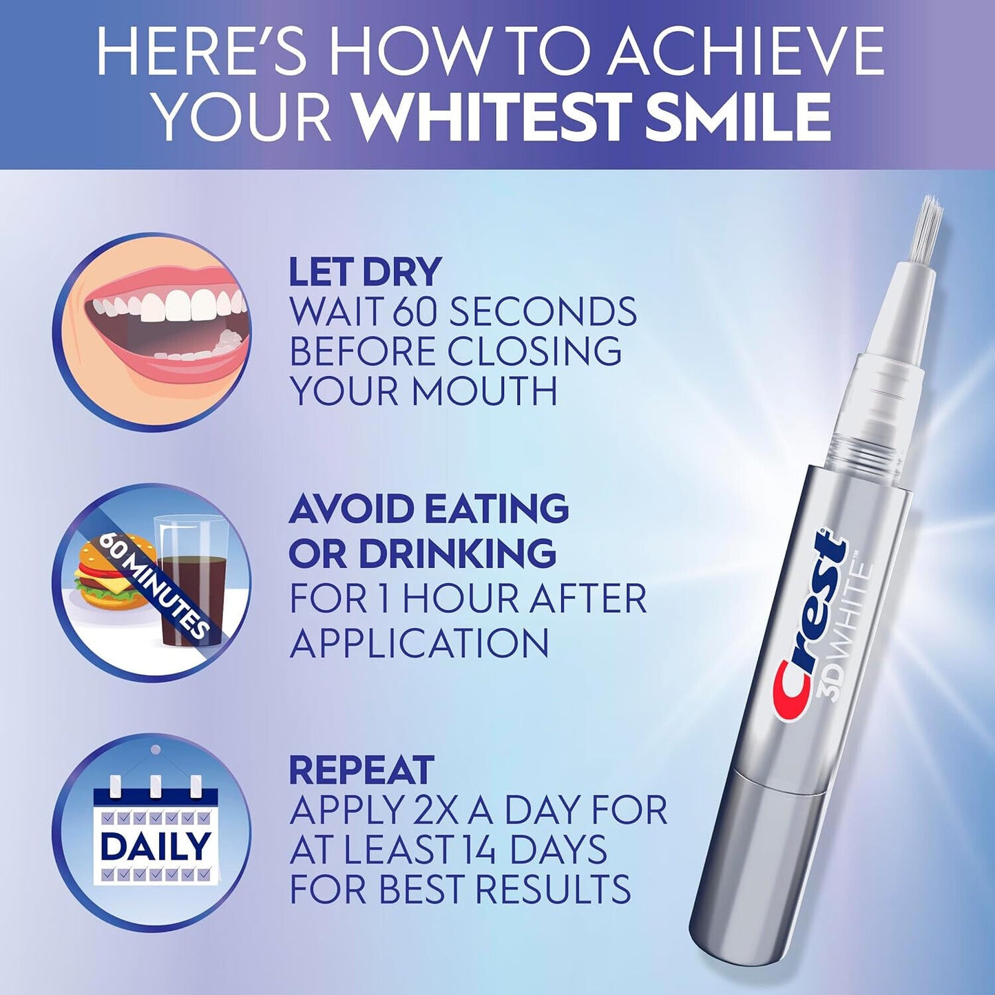 Crest 3DWhite Easy-to-Use Teeth Whitening Pen (0.13 FL OZ)