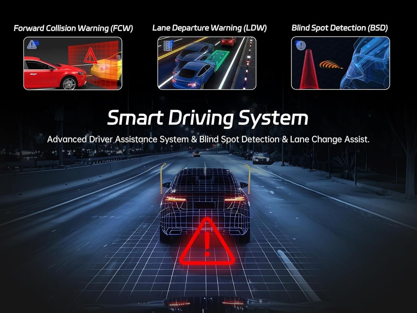Pelsee Dash Cam and Rear View Camera | Complete Vehicle Surveillance Solution