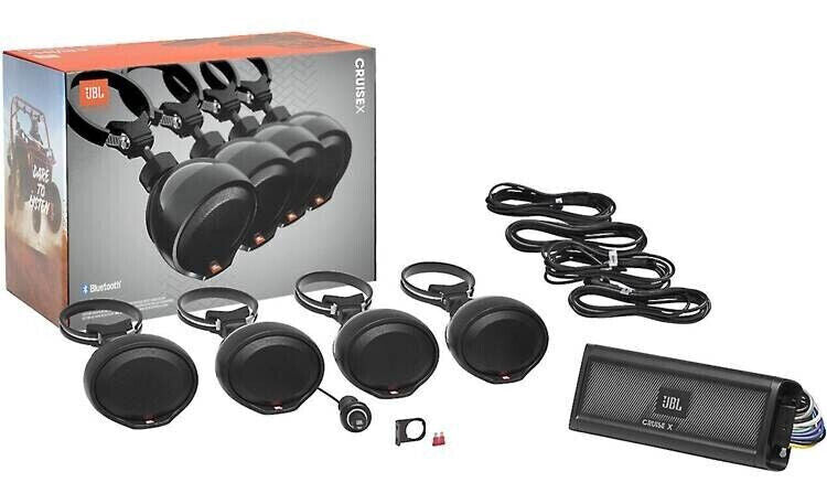 BRAND NEW CRUISE X Weather-Resistant 4-Channel UTV Car Audio LOUD Speaker System