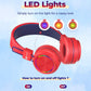 RED BTH03 Kids Bluetooth Headphones Safe Volume, Colorful LED Lights, 25Hour