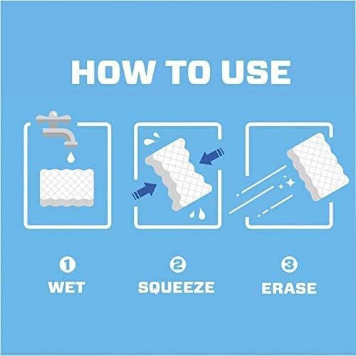 Mnr. Clean Magic Eraser Oorspronklike Skoonmaakblokkies met Durafoam, Wit, 6 Tel