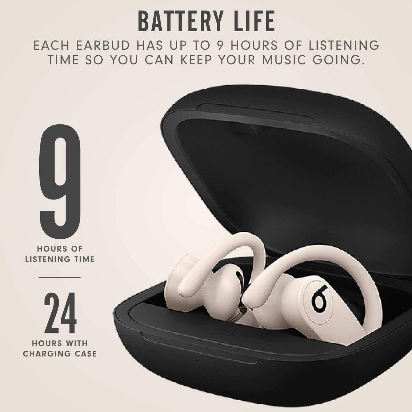 Powerbeats Pro Wireless Earbuds Apple H1 Chip Class 1 Bluetooth Headphones-IVORY