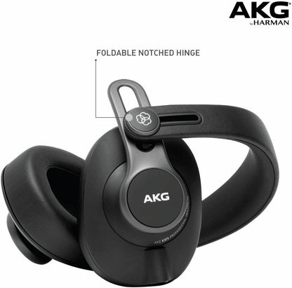 AKG K371 Oor-die-oor Ovaal Toe-rug Professionele ATELJEE HARD Hooftelefoon I NUUT