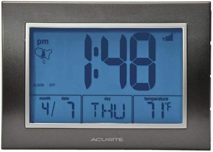 AcuRite Atoomwekker W/ Datum, Dag van die Week & Temperatuur