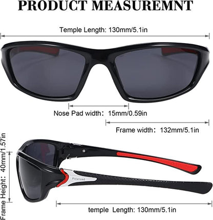 4 Pare Unisex Gepolariseerde Sonbrille UV-beskerming Sport Bestuurbril Sport