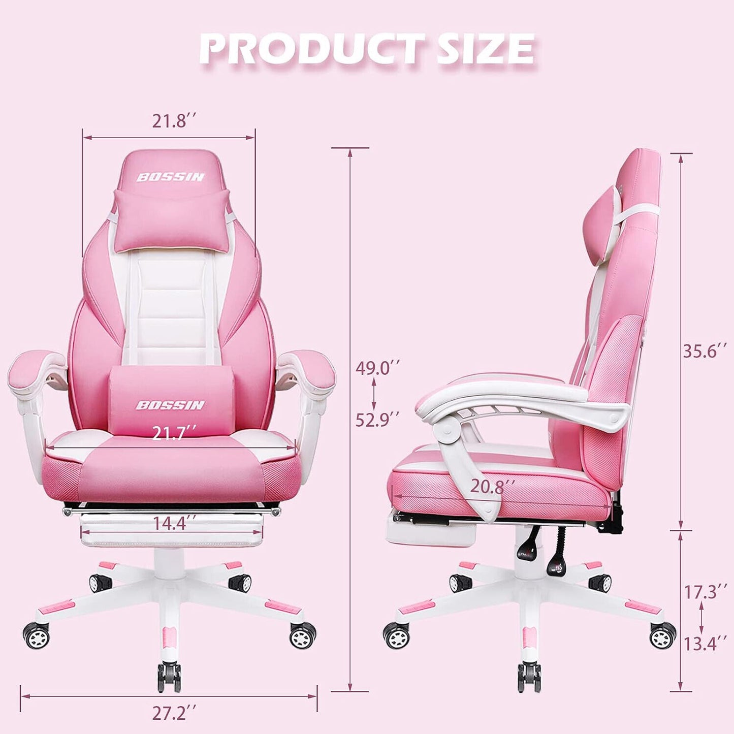 Big and Tall Gaming Chairs for Adults Ergonomic Video Game Chairs with footrest