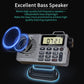 Portable AM/FM Radio, Small Pocket Radio with Bluetooth, Bass Speaker, Micro SD
