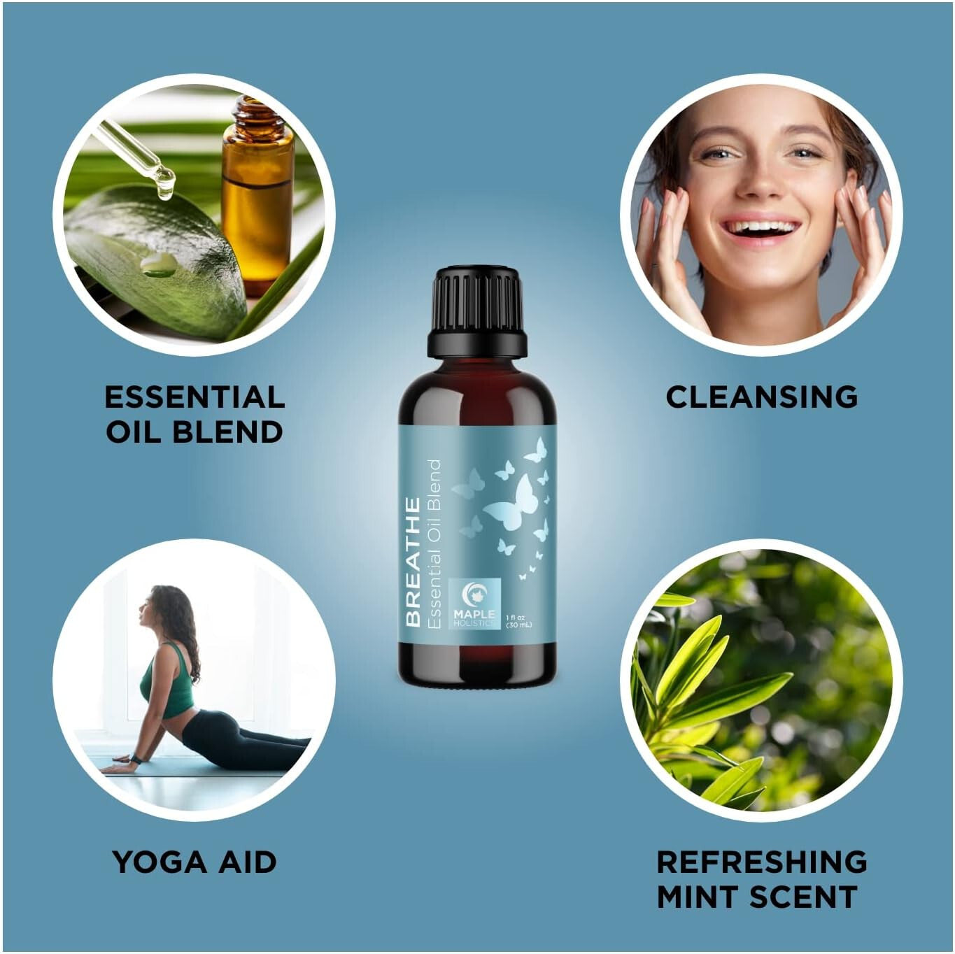 Essential Oil for Diffuser - Invigorating Breathe Essential Oil Blend Eucalyptus