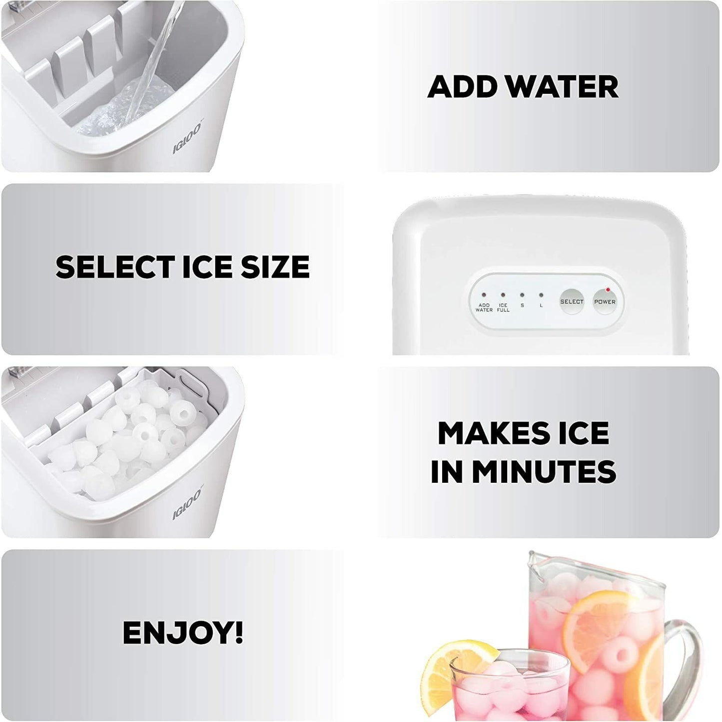 Automatic Portable Electric Countertop Ice Maker Machine 26 POUNDS in 24 Hours