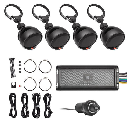 SPLINTERNUWE CRUISE X Weerbestande 4-kanaal UTV Motor Audio LUID Sprekerstelsel