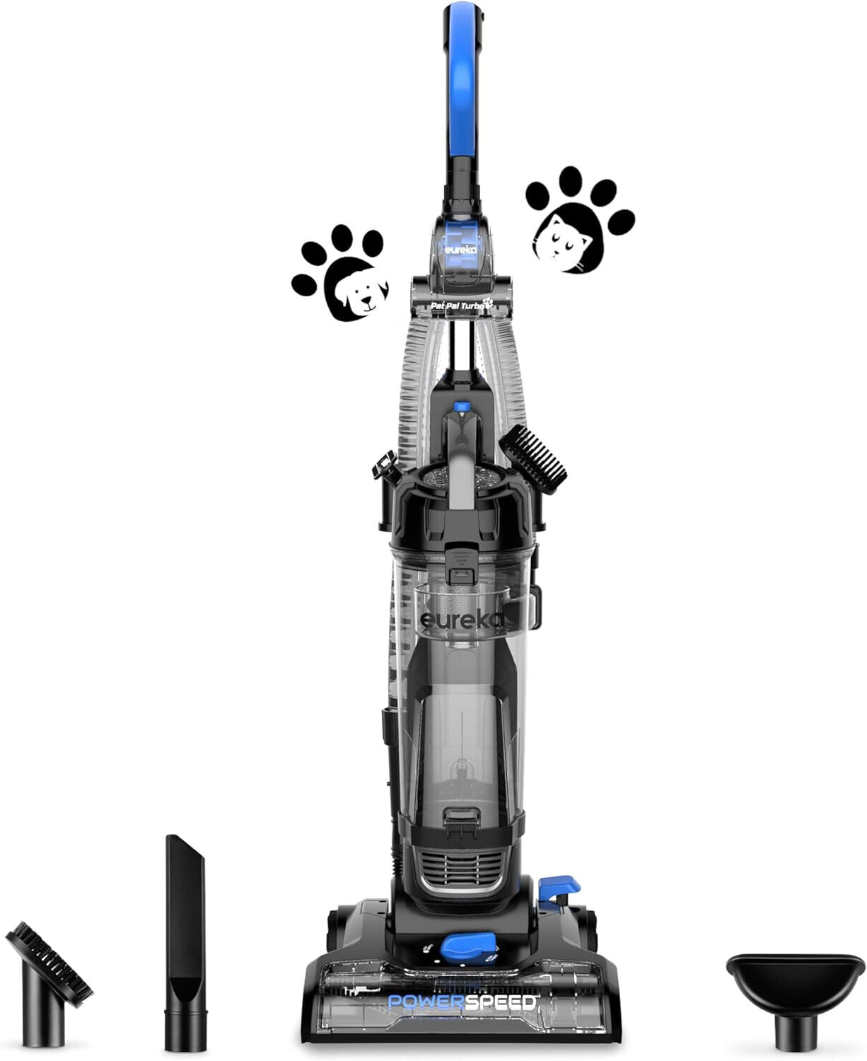 Eureka PowerSpeed Bagless Upright Powerful Vacuum Cleaner with PET TOOL - Black