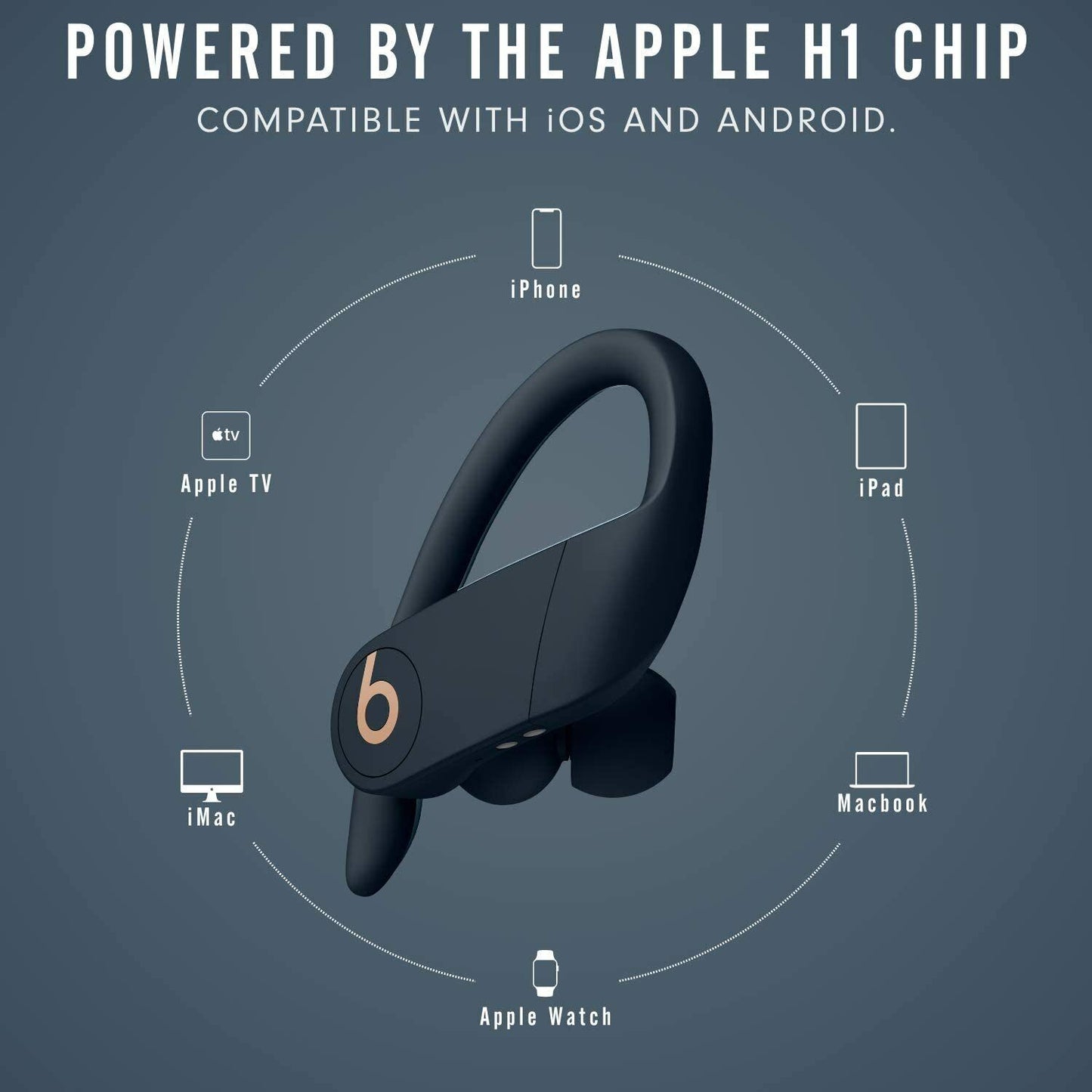 Powerbeats Pro Wireless Earbuds Apple H1 Chip Class 1 Bluetooth Headphones-NAVY