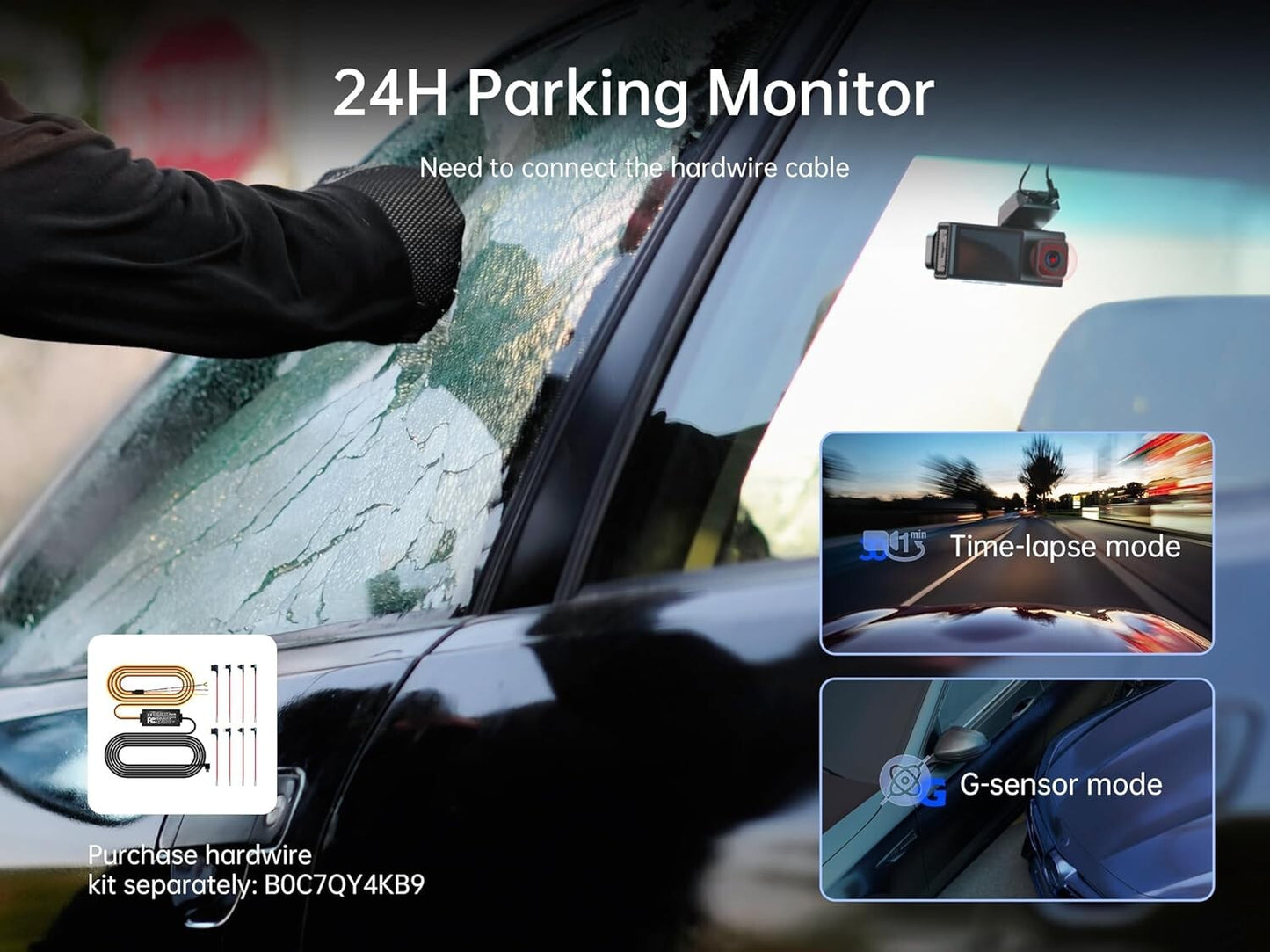 Pelsee Dash Cam and Rear View Camera | Complete Vehicle Surveillance Solution