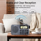 Portable AM/FM Radio, Small Pocket Radio with Bluetooth, Bass Speaker, Micro SD