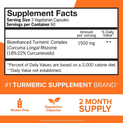 Borrie Kurkumien Vegetaries (90 KAPSULES) Kapsules Ultra Hoë Absorpsie 1500mg