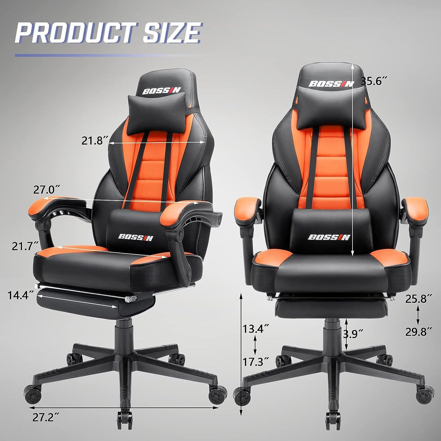 Big and Tall Gaming Chairs for Adults Ergonomic Video Game Chairs with footrest