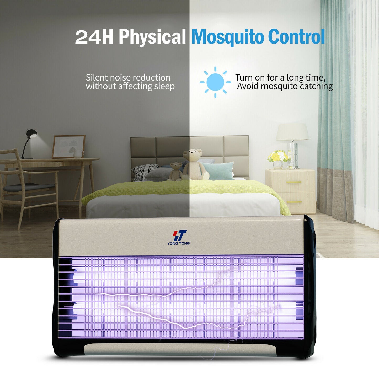 Electric YT Power Bug Zapper Pest UV Lamp Fly Mosquito Insect Killer I 20 WATTS