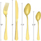 Gold Silverware Set 24Pieces Gold Forged Stainless Steel GOLD Flatware Set I NEW