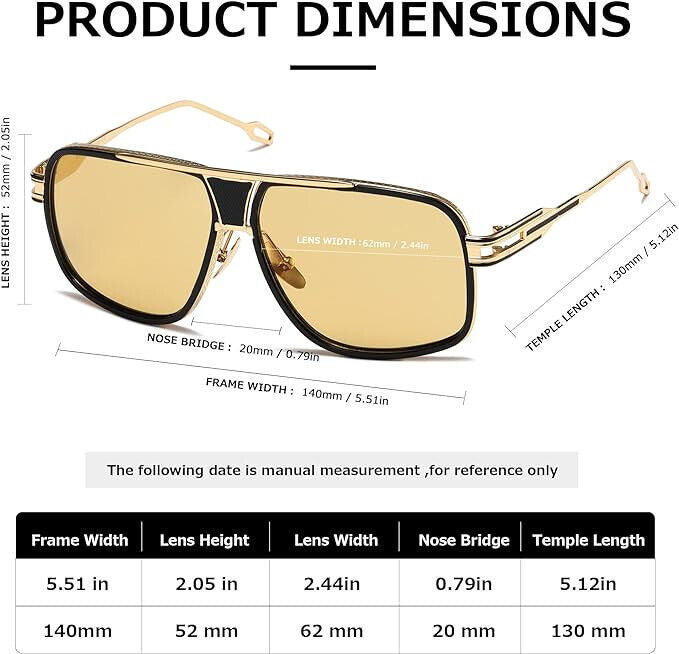Sunglasses Men Women Unisex  Goggle Alloy Big Frame Metal Punk Style Shield NEW