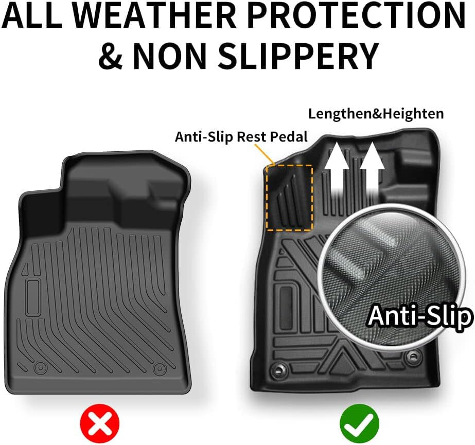 Floor Mats Compatible with Chevrolet Camaro 2016-2024 All Models BLACK Premium