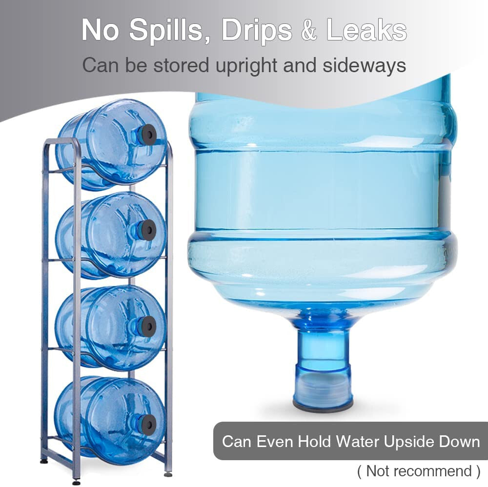 5 Gallon Water Jug Cap 55mm Water Bottle Caps Silicone Reusable Bottles Lids 6PK