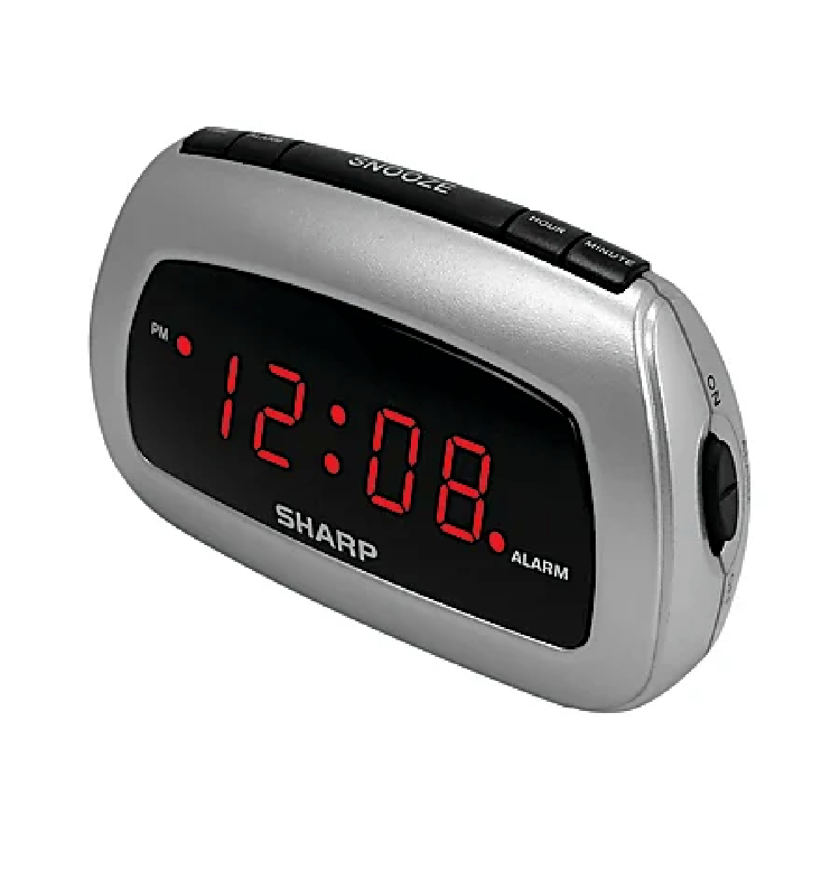 Sharp SPC085 Small Digital Alarm Clock w Battery Backup and Snooze Button