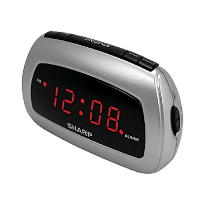 Sharp SPC085 Klein Digitale Wekker met Batteryrugsteun en Snoesie-knoppie