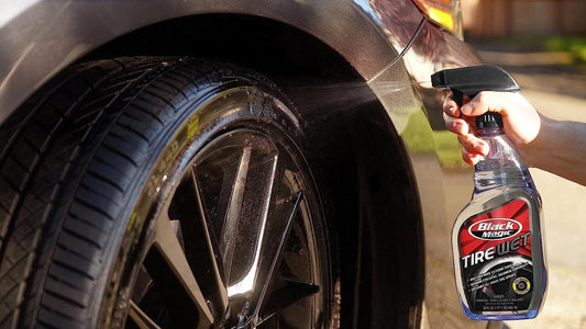 Black Magic Wet Tire Spray Shine BM23 Enhancement Protective Appeal, 23 oz.